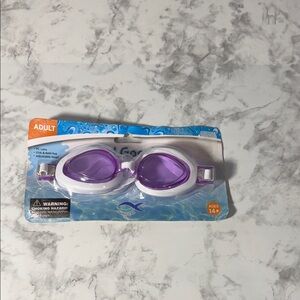 Swimgear Adult Purple and White Swim Goggles NWT